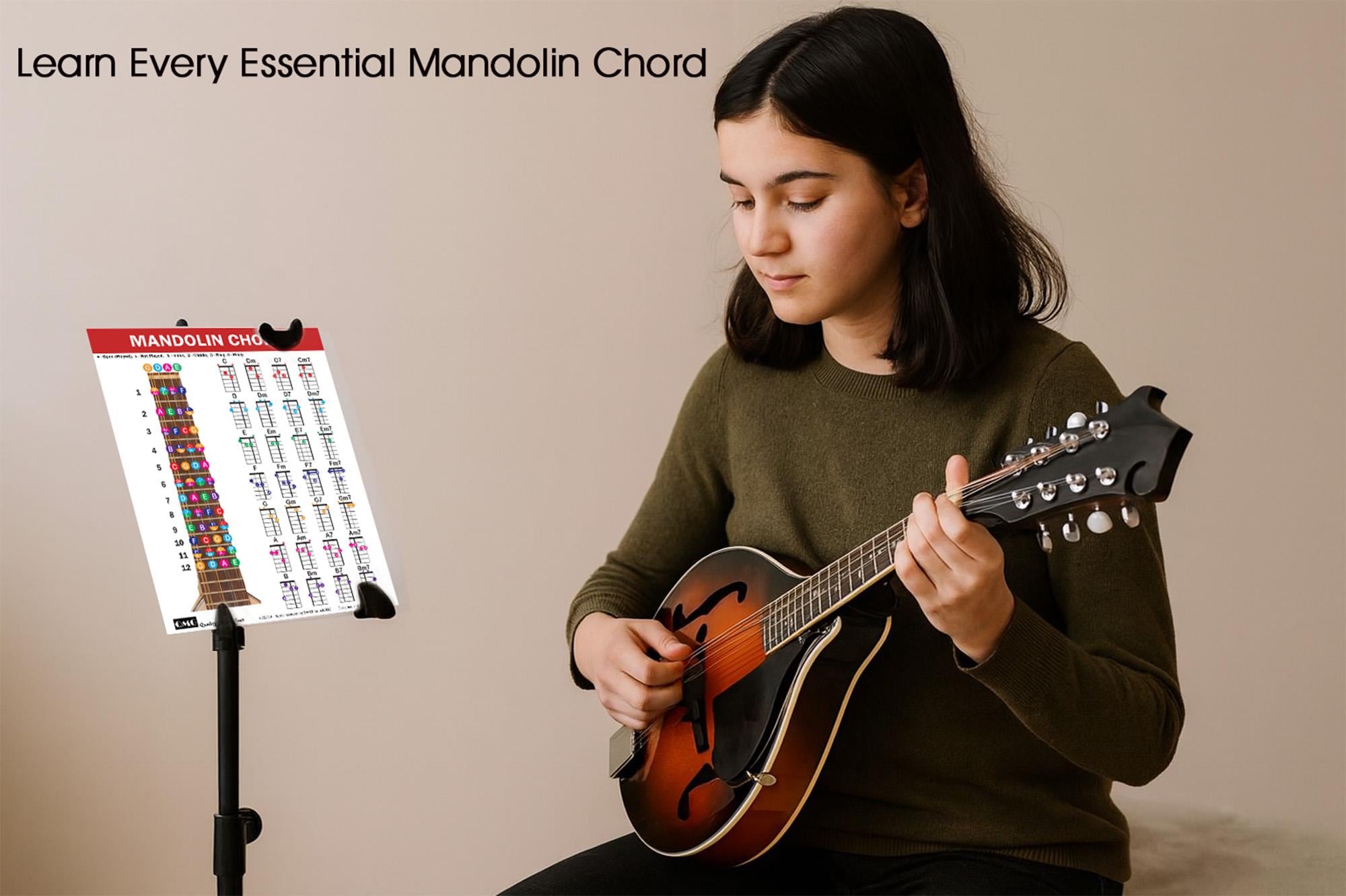 QMG Mandolin Chord and Scale Chart Major, Minor, 7th & Minor 7th Chords ...