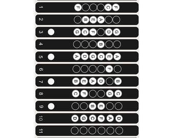 Guitar Fretboard Note Stickers for Beginners – Removable No Residue Labels – Covers 12 Frets – Black & White – 2 Pack