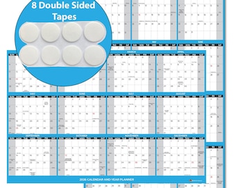2026 Wall Calendar with Double Sided Tape for Wall hanging, Large Wet & Dry Erase Laminated, Size 12" x 18", 12 Month Yearly Wall Planner