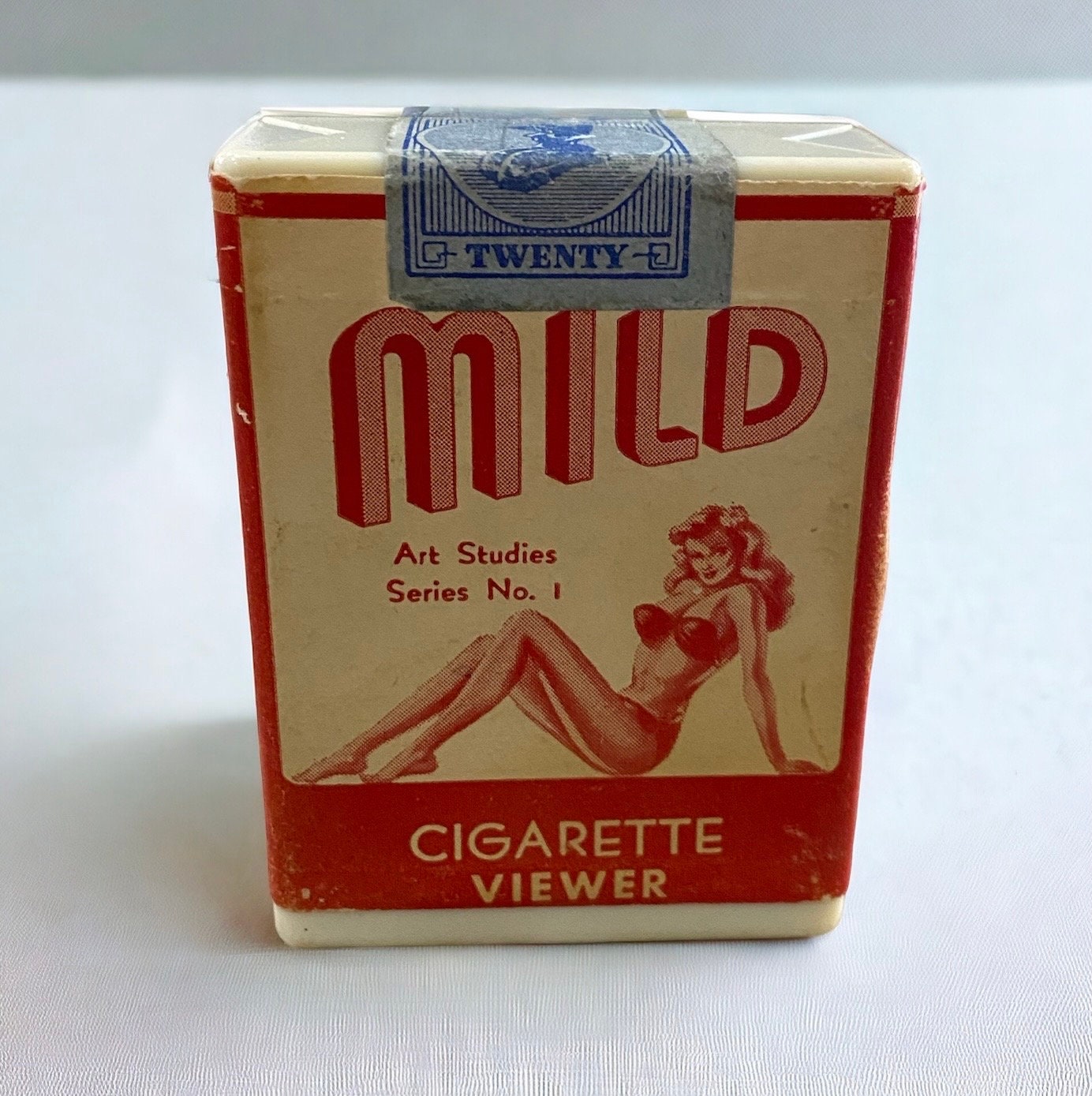 Vintage Peep Show Nude Women Cigarette Viewer Mild Spin Dial to See