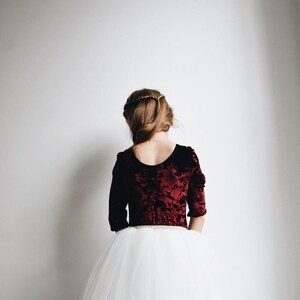 Handmade Long tulle tutu flower girl ballet skirt. image 5