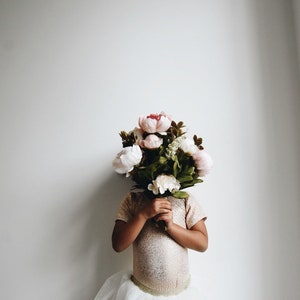 Handmade Long tulle sparkly tutu flower girl ballet skirt. image 7