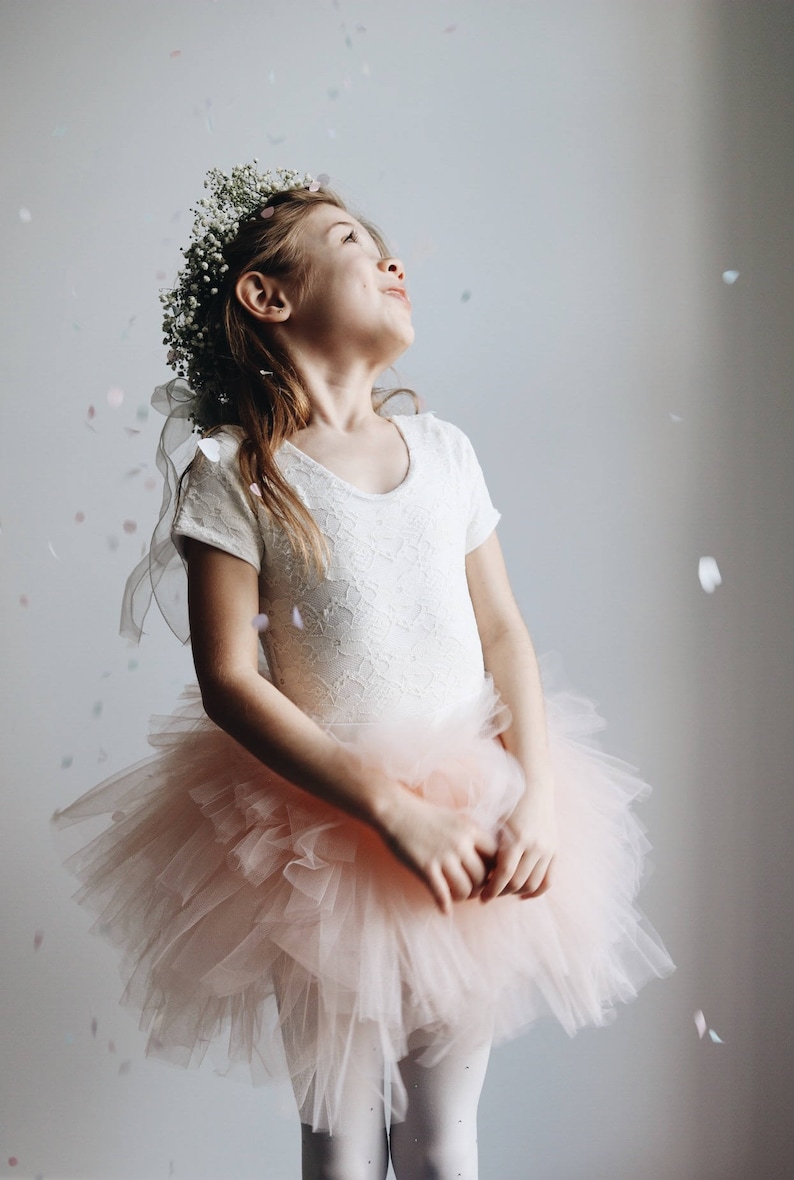 Handmade lace and cotton leotard flower girl Etsy