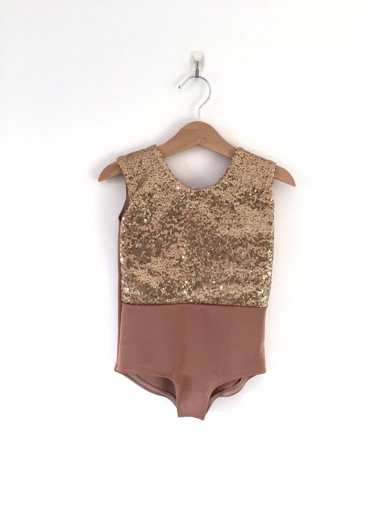 Sequin flower girl ballet leotard