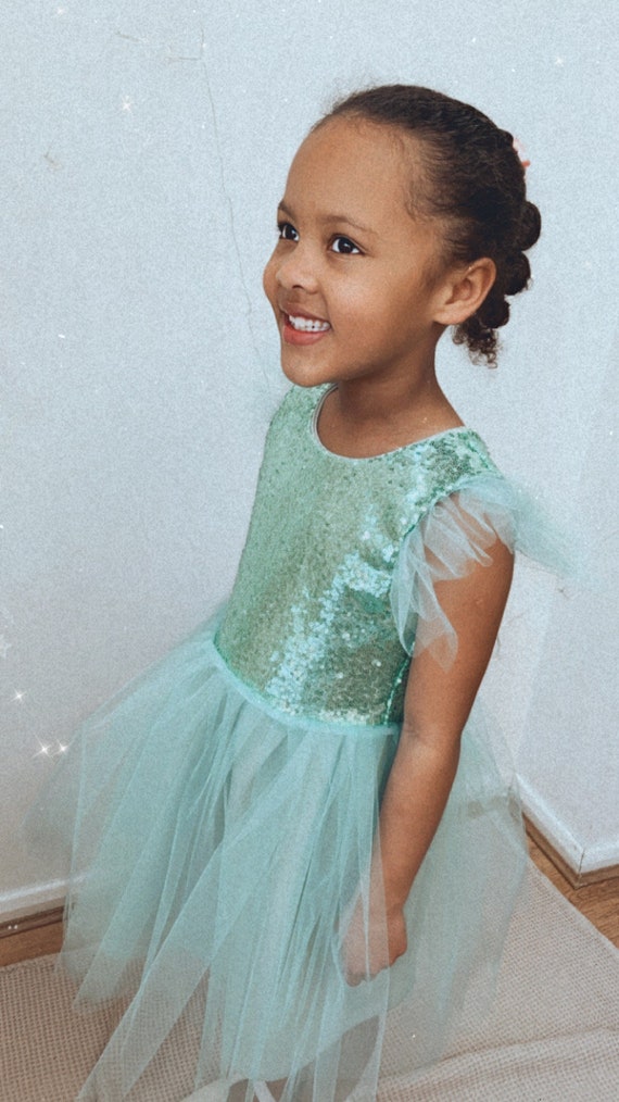 Handmade Sequin Tutu Ruffled Dress Etsy UK