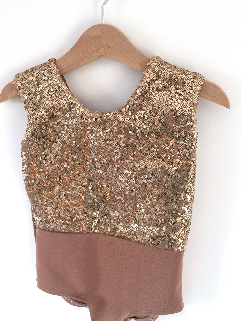 Sequin flower girl ballet leotard