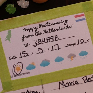 NIEDERLANDE Postcrossing Labels - Personalisiere Postkarten mit Postcrossing ID, Datum & Wetter!