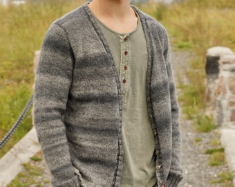 Men's cardigan Hand knit