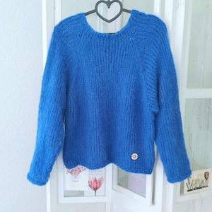 Alpaca/Silk: Hand-knitted, sweater, fluffy, light, warm color selection
