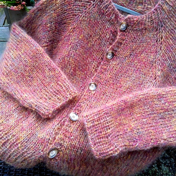 Mohair /Seide Strickjacke, Brautjacke, Hochzeit , Abendjacke Sommer ,handgestrickt