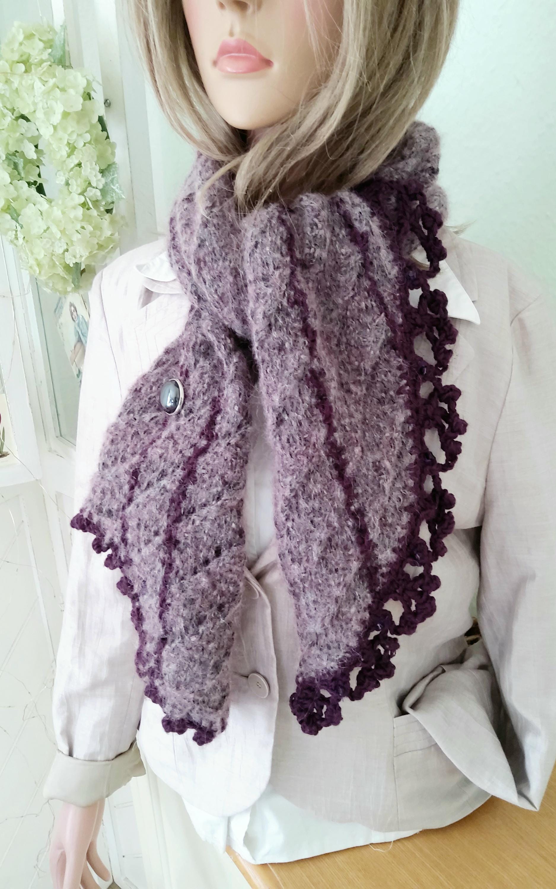 ALPACA WOOL SUPER LIGHT KNIT STOLE Fluffy Alpaca Stole/shawl