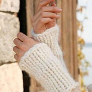 Thick wool, alpaca/hand cuffs, women's wrist warmers, warm and soft image 1