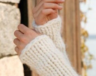 Thick wool, alpaca/hand cuffs, women's wrist warmers, warm and soft