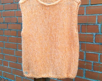 Alpaca/silk: hand-knitted sweater/sweater, fluffy, light, spring summer color selection