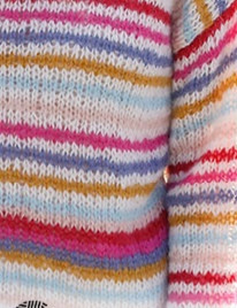 Alpaka/Seide: Handgestrickt,Pullover,flauschig, leicht,Frühling Sommer Farbauswahl Bild 3