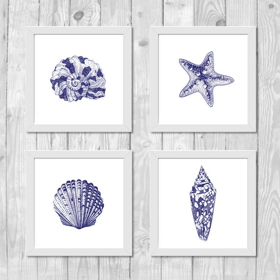 Coastal Print Set Beach Printable Art Nautical Digital Print | Etsy