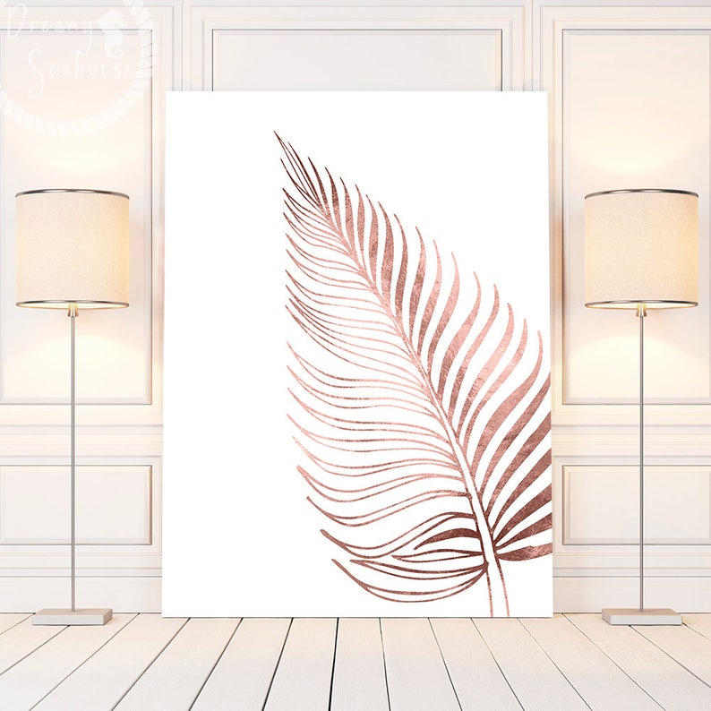 Pink Gold Wall Art Printable Rose Gold Wall Art Rose Gold Etsy