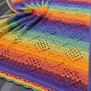 Crochet Pattern - I Heart Granny - Crochet Pattern - Baby Blanket image 9