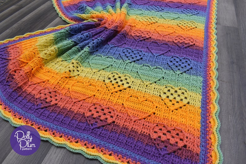 Crochet Pattern - I Heart Granny - Crochet Pattern - Baby Blanket image 9