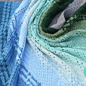 Crochet Pattern - New Slant - Crochet Afghan Pattern by Polly Plum