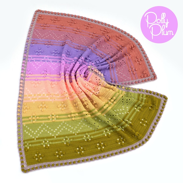 Crochet Pattern - Desert Bloom - Crochet Pattern - Baby Blanket or Throw