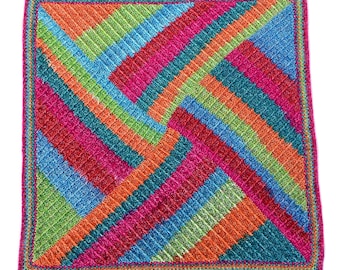 Crochet Pattern - In a Tizzy Crochet Blanket Pattern by Polly Plum
