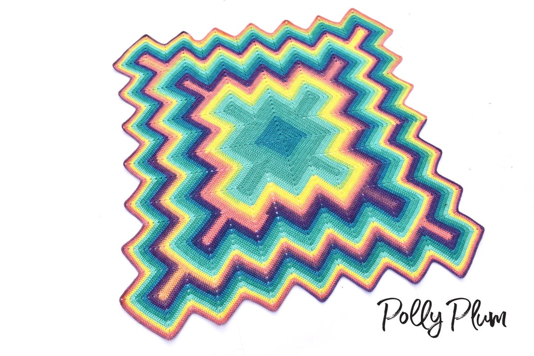 Crochet Pattern Duo - Chevron and on Square and Rectangle Patterns - Etsy