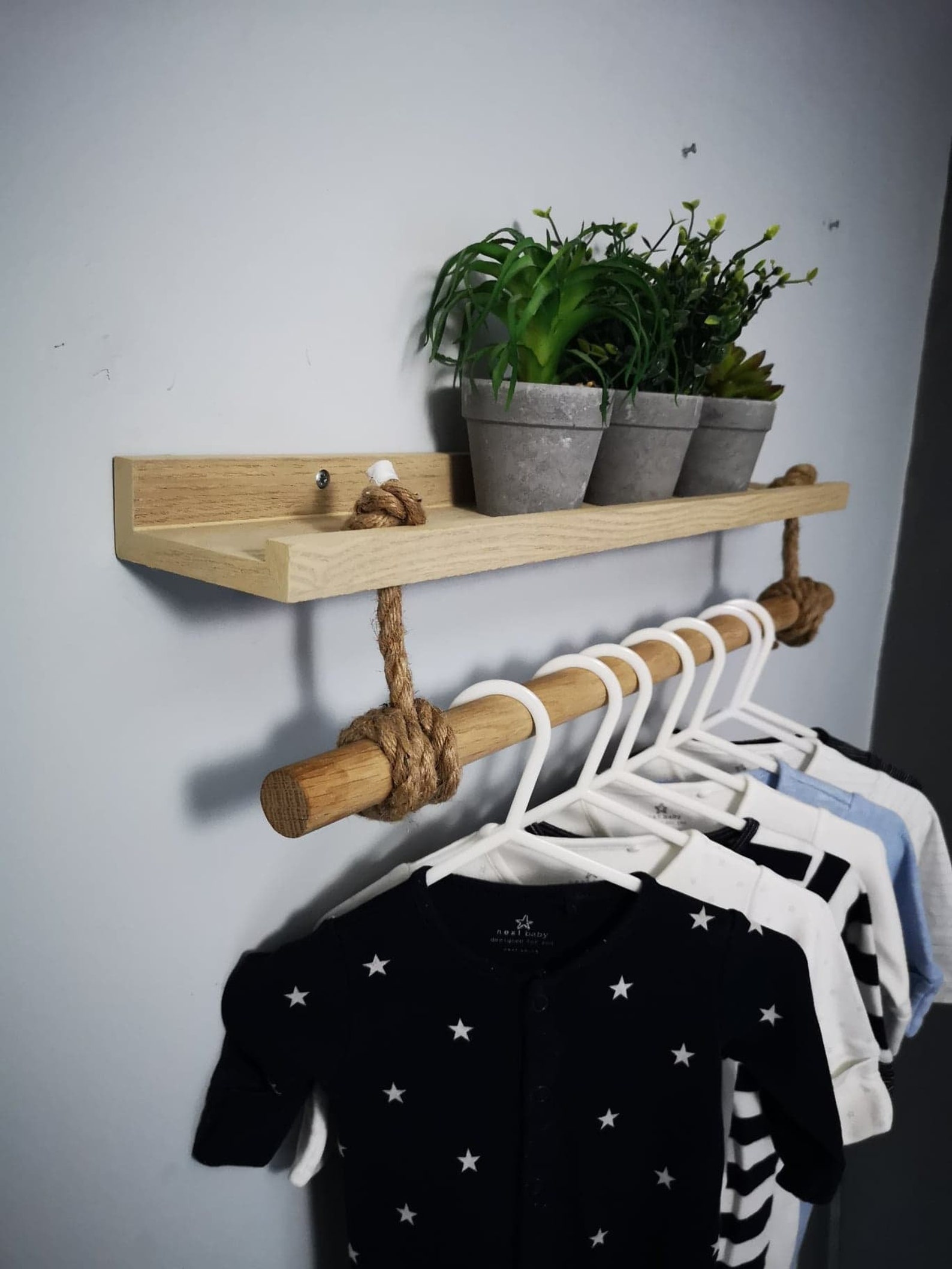 Nursery Shelf Clothes Hanger Oak Shelf Shelf Etsy UK