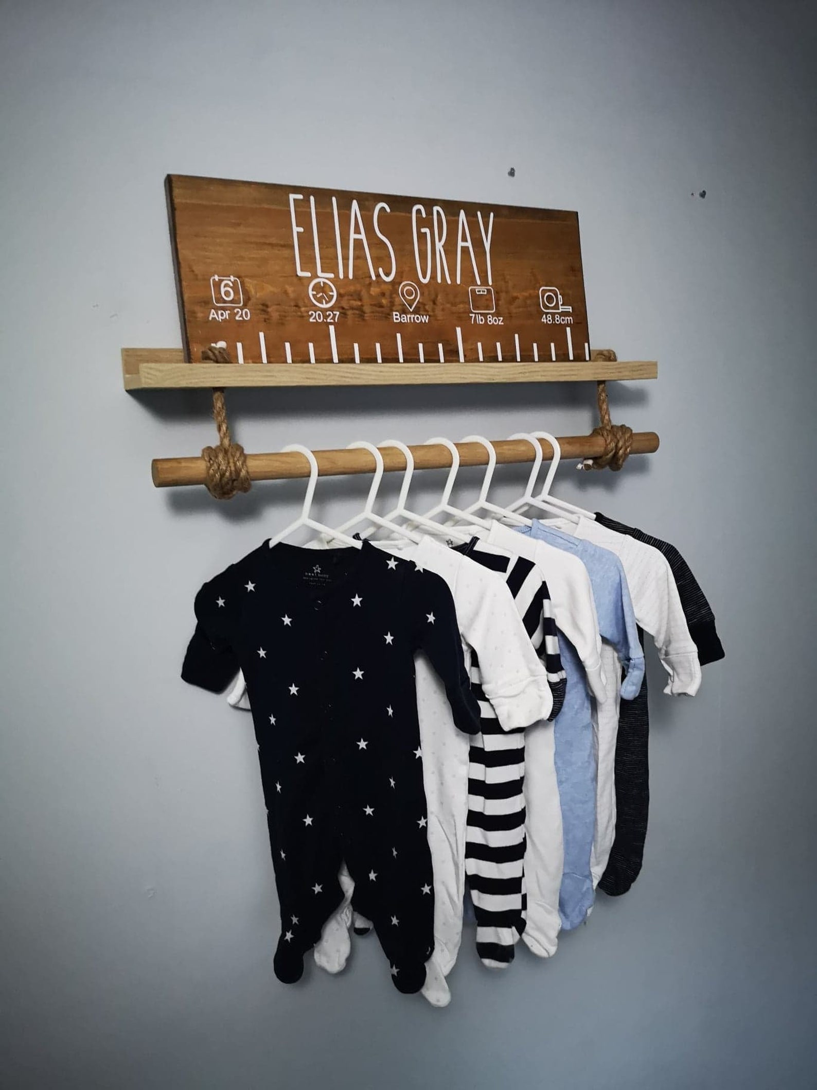 Nursery Shelf Clothes Hanger Oak Shelf Shelf Etsy UK