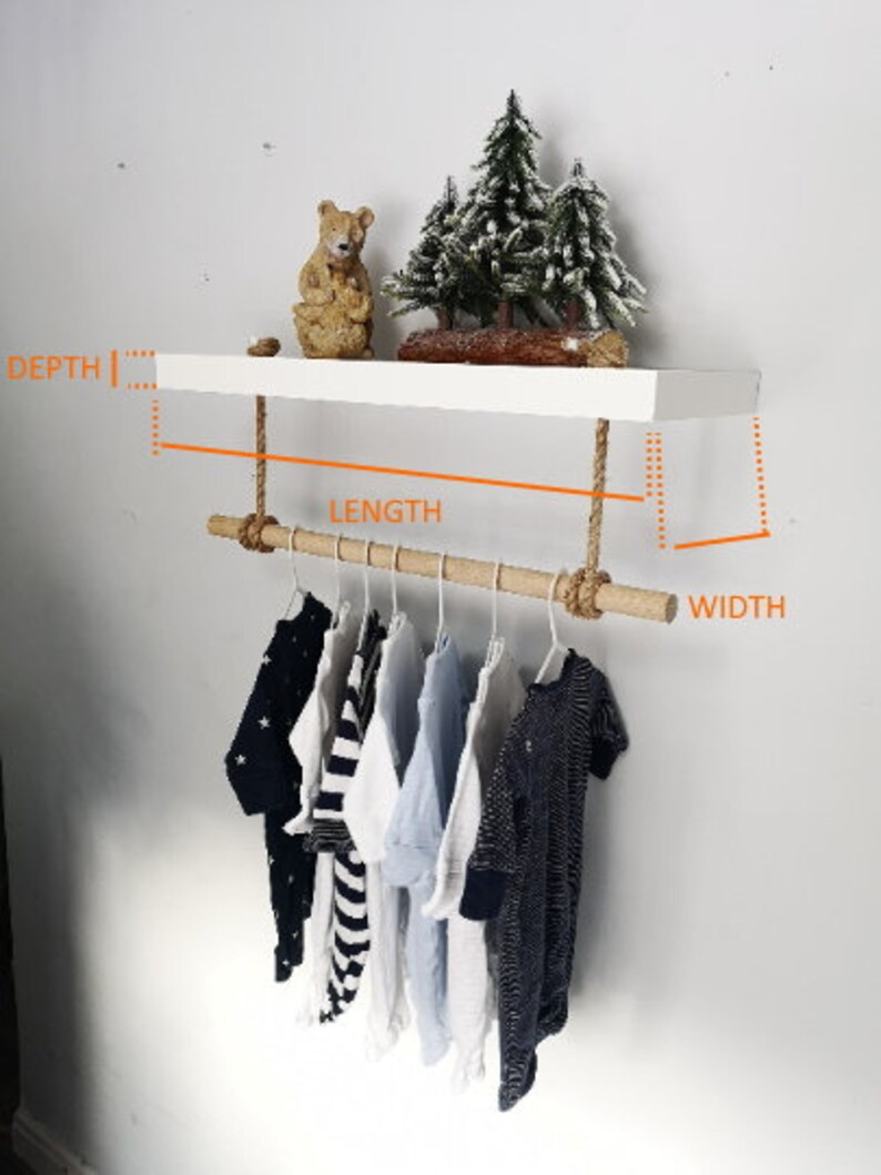 2 X White Floating Shelves With Rail Nursery Shelf With Rail Etsy UK