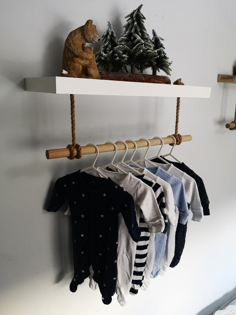 2 X White Floating Shelves With Rail Nursery Shelf With Rail Etsy UK