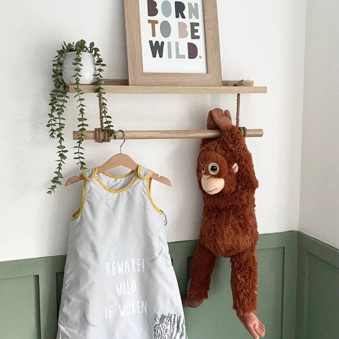 Nursery Shelf Clothes Hanger Oak Shelf Shelf Etsy UK