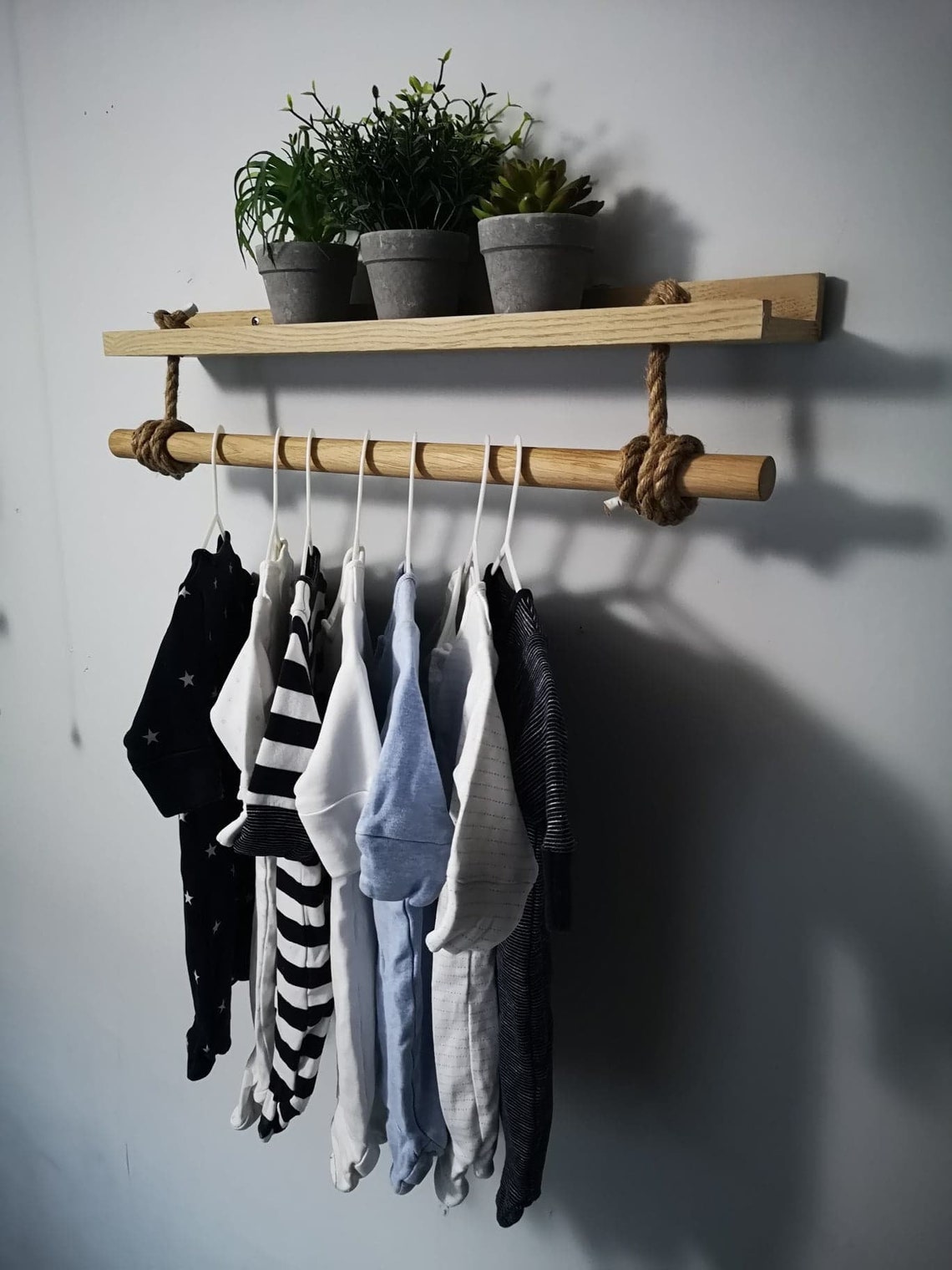 Nursery Shelf Clothes Hanger Oak Shelf Shelf Etsy UK