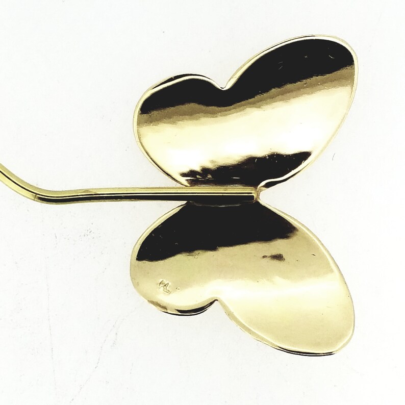 Shawl Pin Hair Pin Butterfly Motif#2 Handmade Embossed Brass Scarf Pin Sweater Pin Wrap Pin Bun Holder Hair Stick Md Sz
