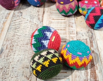 Set of 3 Crochet Juggling Balls, Stress Balls, Hand Strength Balls