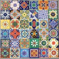Mexican Tile Set of 36 Individual Tiles Large MEXICANO MIX