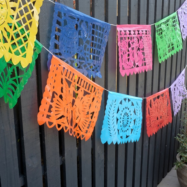 Mexican Plastic Picado Banner - Fiesta PLASTIC