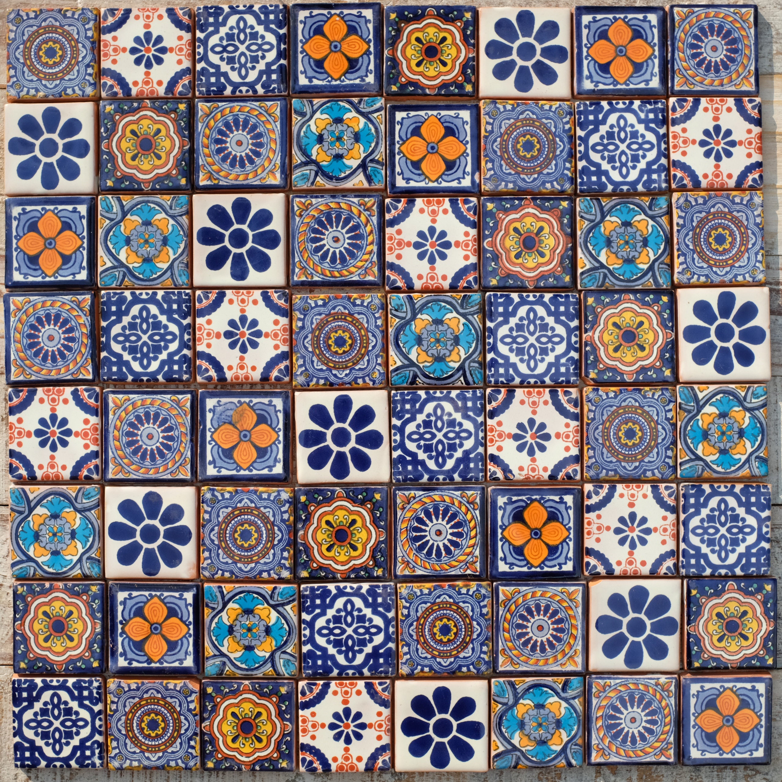Mexican Tile Set of 64 SMALL Tiles 5cm x 5cm CALIFoRNIA Mix Etsy