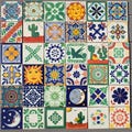 Mexican Tile Set of 36 Individual Tiles Large PATCHWORK