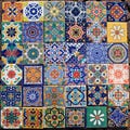 Mexican Tile Set of 36 Individual Tiles Large MEXICO UNO MIX