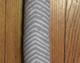 Gray herringbone catnip kicker sticks- 11" handmade cat activity toys made w/ duck canvas fabric