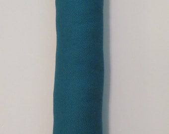 HEAVY DUTY catnip kicker stick toy- 11" handmade teal canvas cat toy with dried catnip inside