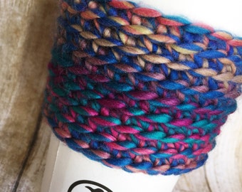 Rainbow Crocheted Cup Cozie