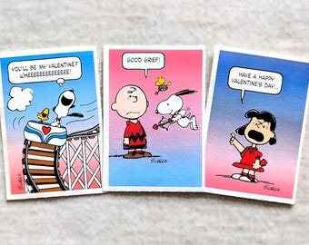 Unused Vintage PEANUTS VALENTINE Card | You Pick Charlie Brown Roller Coaster Snoopy Lucy