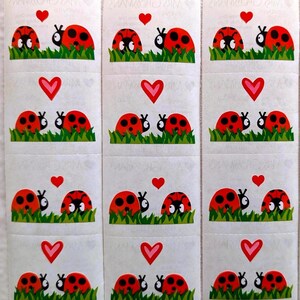 Mrs. Grossman's LADYBUG Lady Bug Lovebug STICKERS | Scene One Lovey Bugs Hearts