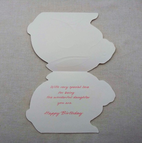 Daughter Birthday Card Embossed With /'Love To A Wonderful Daughter/'