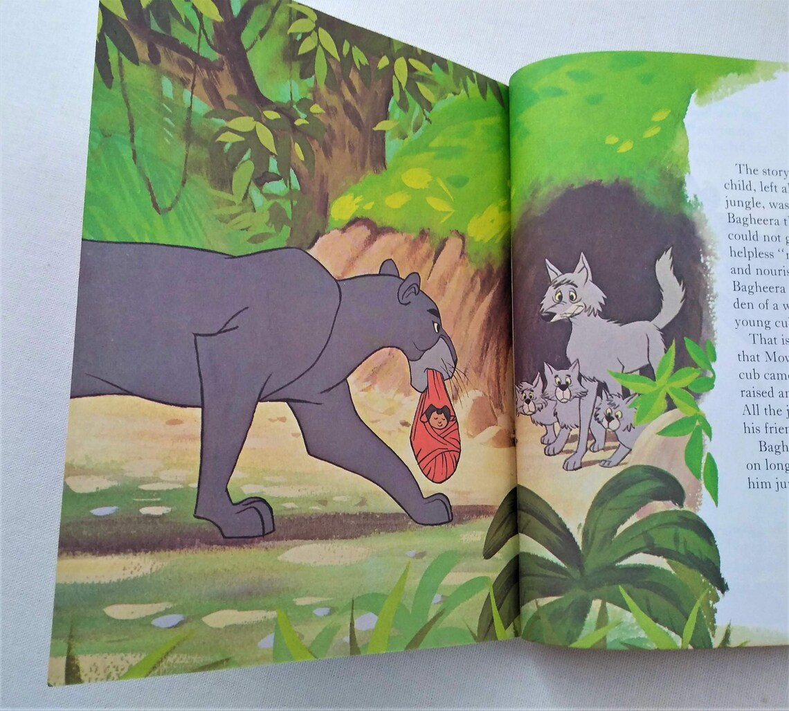 2 JUNGLE BOOK Books Vintage Children Story Books Disney Etsy