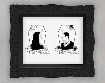 Gomez and Morticia Addams Printable/SVG, The Addams Family -- Instant Download