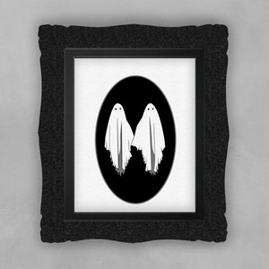 Ghoul Friends Digital Art Printable -- Instant Download