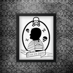 Pugsley Addams Silhouette Printable, The Addams Family -- Instant Download